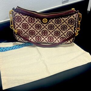 Tony Burch Burgundy and Beige Purse